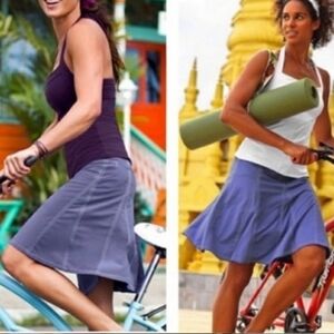 Athleta Women's Gray Athletic Tennis Running Golf Modest Skort Skirt Size 8